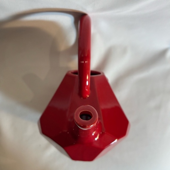 WATERING CAN Red Geometric with Circular Handle and Long Spout - Picture 9 of 10